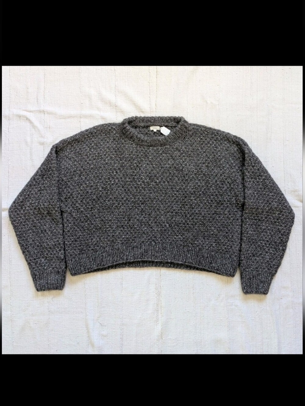 Ozma Of California Gia handknit Sweater 1X Grey